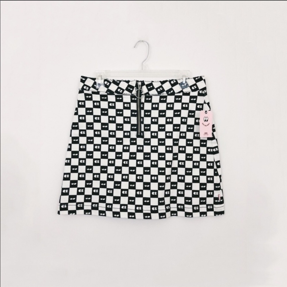 Lazy Loaf + Vans checkered skirt size Md